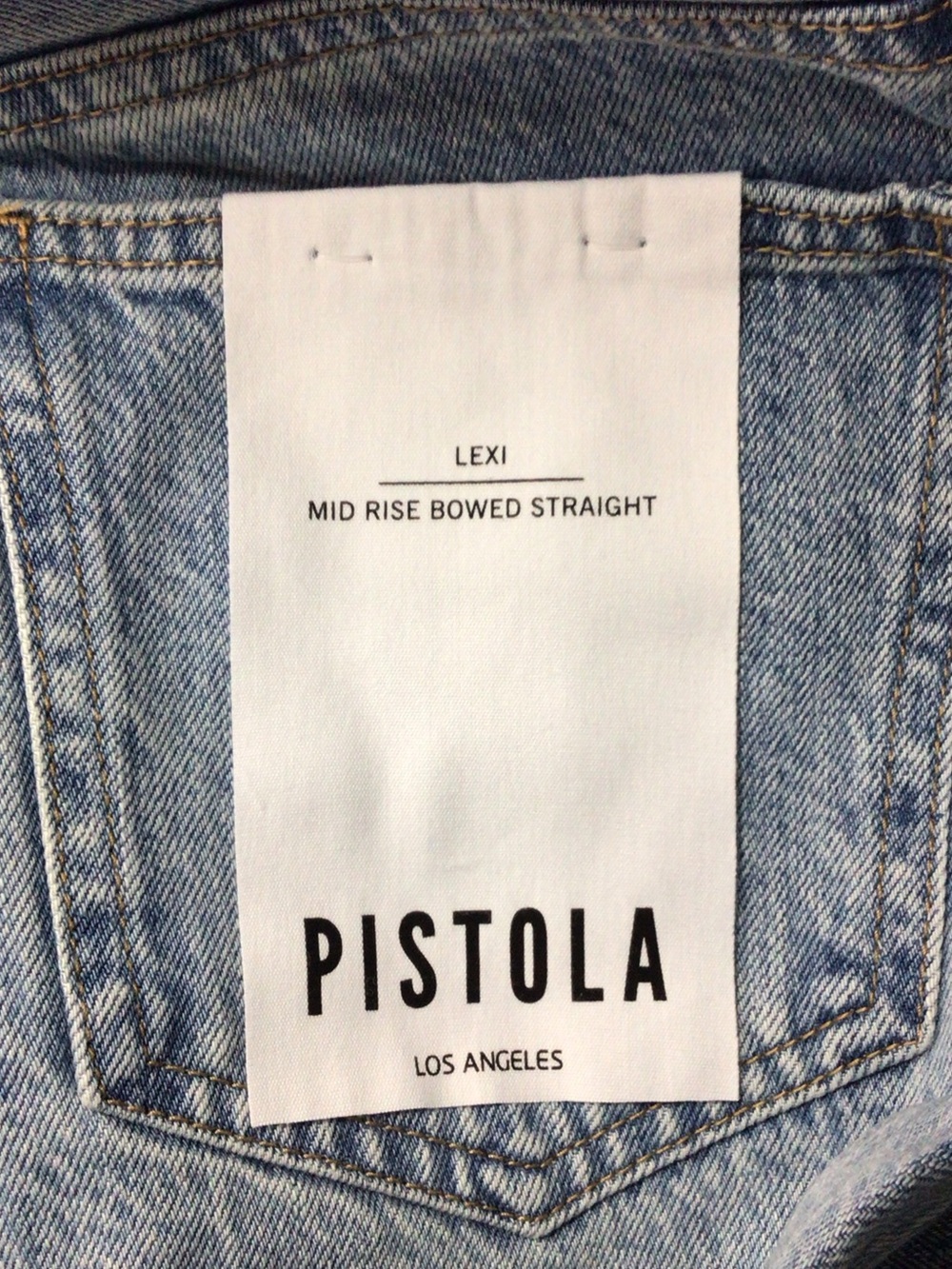 Pistola - Lexi Mid Rise Bowed Straight Jean - Picture 10 of 10